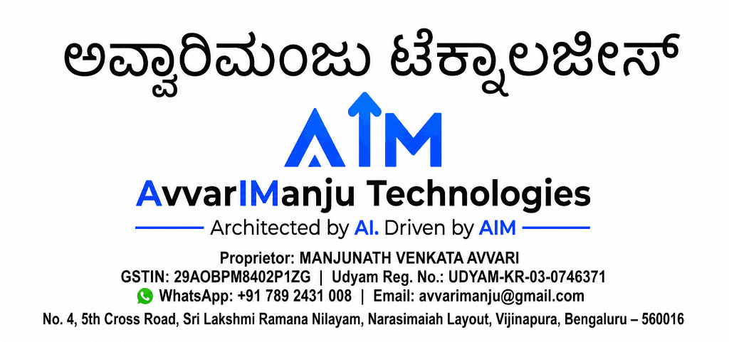 AvvarIManju Technologies business name board